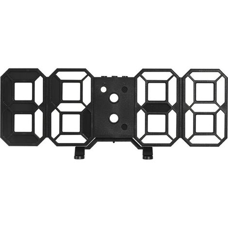 Horloge murale numérique LED, luminosité réglable, boîtier noir, boîtier blanc (1/4)