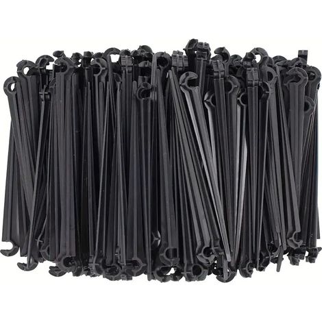 100 supports pour tuyaux d'irrigation goutte à goutte, pour tuyaux de 4/7 mm, pour potagers et parterres de fleurs (1/5)
