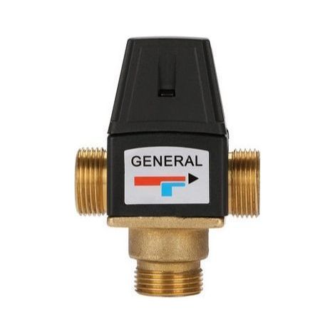 Mitigeur Thermostatique,Vanne de Mélange D'eau Thermostatique,3 Voies DN20, Thermostatic Mixing Valve pour Chauffe-Eau Solaire ou Chauffage Par Le Sol (1/4)