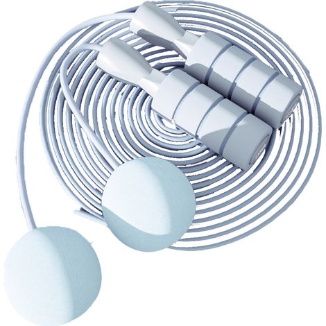 Corde à sauter sans fil - 2 en 1 avec poids réglables - Pour entraînement aérobique intérieur et extérieur - 1 pièce (1/5)