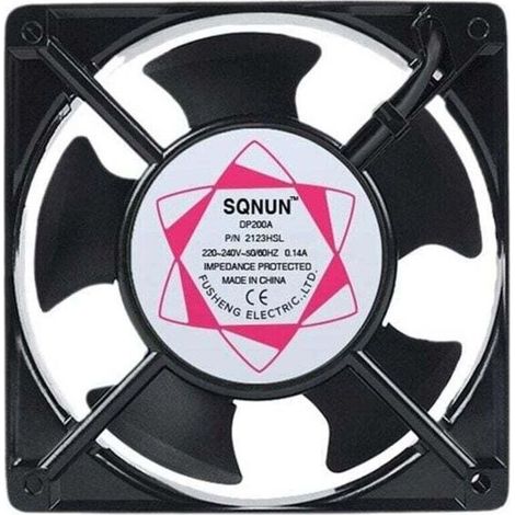 Ventilateur axial pour boîte de cheminée Insérable Haute température Pales en métal Silencieux Universel 120 x 120 x 38 mm (1/3)