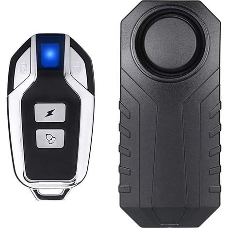 Alarme Antivol Vélo - Sans Fil Déclenchement Vibration - Sirène Télécommande SOS - Étanche - Pour Vélo Trottinette Moto (1/5)