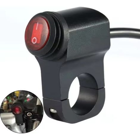 Interrupteur de phare étanche 12 V pour moto et quad, interrupteur de phare de moto, interrupteur marche/arrêt pour feux antibrouillard LED