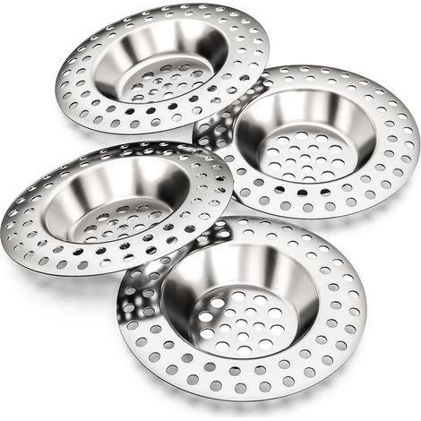 Sink filter 14g, Pack of 4, for all drains, kitchen sink filter, sink filter, sink grid, bathtub drain, shower filter, kitchen sink grid, washbasin drain, shower drain
