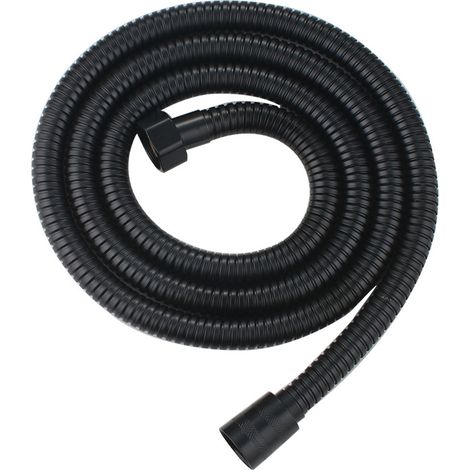 Flexible de douche acier inoxydable 1.5 m noir résistant (1/5)