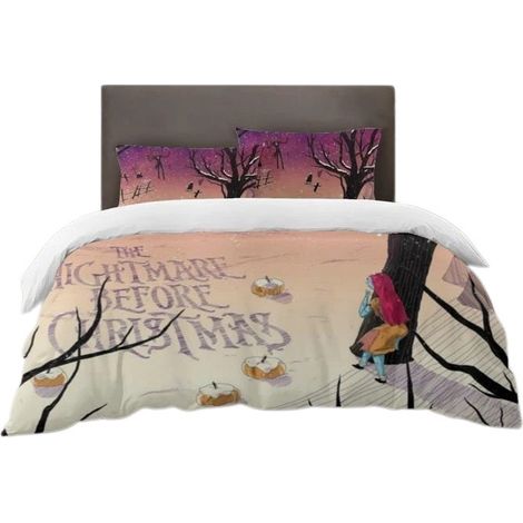 Parure de lit enfant L'Étrange Noël de Monsieur Jack, 3 pièces, microfibre légère, 200 x 200 cm (1/2)