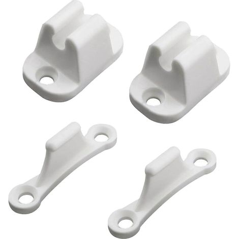 2 verrous de porte en nylon blanc pour caravane, camping-car ou bateau (1/3)