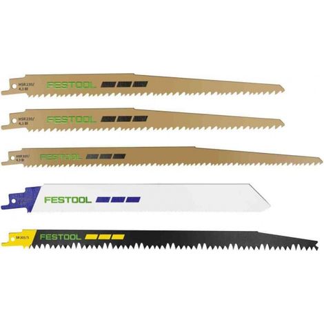 Festool RS-Sort/5 Set di lame per sega a gattuccio 5 Pz. (1/2)