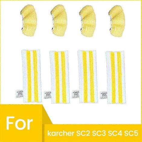 Lot de 8 lingettes AURA pour nettoyeur vapeur Karcher SC2 SC3 SC4 SC5 (1/5)