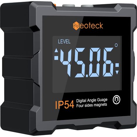 Inclinometro digitale 4 90°, goniometro digitale con funzione di inversione automatica, impermeabile IP54, livella magnetica digitale °/%, ampio schermo LCD con batteria e cacciavite (1/5)