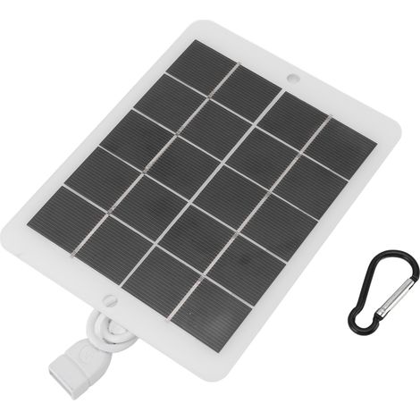 Ortviai Panneau Solaire Portable 3 W 5 V pour Camping, Randonnée et Vélo – Silicium Polycristallin, Léger et Étanche