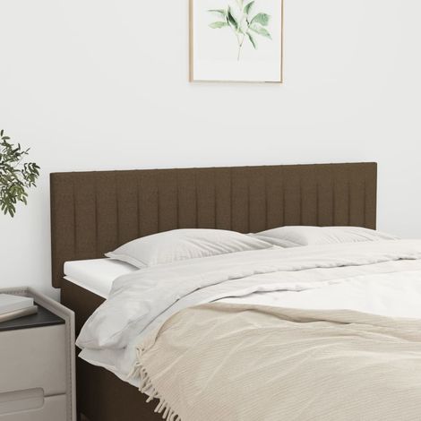 Lot de 2 Têtes de lit - Design industriel - Pour Lit adulte - Marron foncé 72x5x78/88 cm Tissu Chic-145854 (1/5)