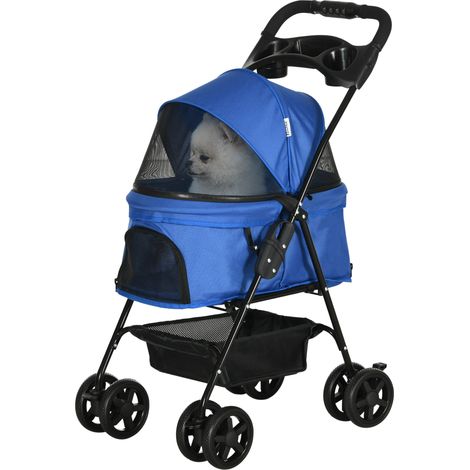 Panier chien roues universelles Correas de Seguridad Ventanas 67x45x96 cm Bleu