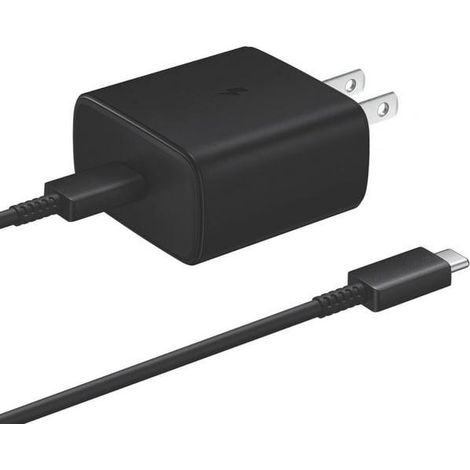Chargeur mural Samsung 45W Super Fast Charging EPTA845XBEGCAS, adaptateur secteur USB-C rapide, compatible Samsung Galaxy, alimentation PD 45W, prise murale compacte, noir, charge rapide certifiée (1/3)
