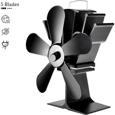 Ventilateur à Chaleur pour Cheminée Bois Poêle à Brûler Foyer Fan Silencieux Circulation (1/4)