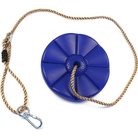 Balançoire Disque en Plastique Siège de balançoire Enfant de Jardin Balançoire Plaque de Suspension avec Corde Balançoire à Disque pour Enfants (1/4)