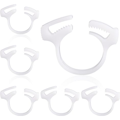 Set mit 6 hochwertigen Kunststoff-Schlauchschellen für Polaris 180 280 360 380 480 (weiß) (1/5)