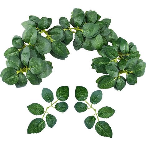 Bardusch-Feuilles de roses artificielles en vrac pour bouquets, centres de table, décorations et guirlandes (1/4)