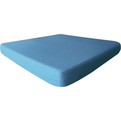 FRESH - Drap Housse 80x190cm Turquoise Imperméable et Respirant (1/4)