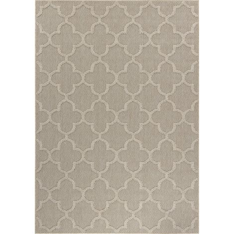 Tapis Salon Aspect Jute Boheme Relief Alhambra sobre et naturelle (Beige Naturel - 240x340cm) (1/5)