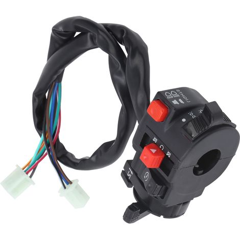 Interrupteur d'allumage, coupe-circuit et bouton de starter pour guidon de 7/8 po pour quad chinois 200 cc, 250 cc et 300 cc (1/5)