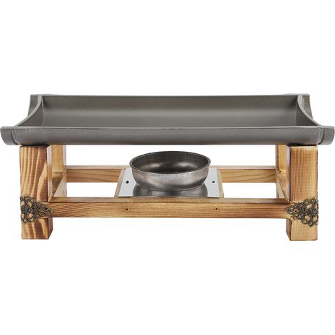 Poêle de cuisson antiadhésive pour barbecue et pique-nique, avec réchaud portable (30 cm) - plaque de grill non collante (1/5)