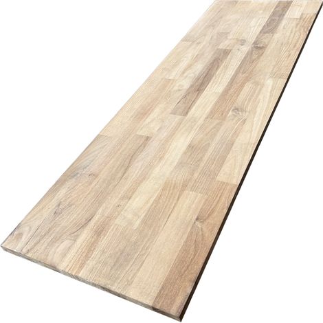 Tablette Teck Massif Abouté, L.120 cm x l.30 cm, Ep.18 mm