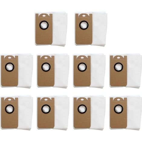 Lot de 10 sacs à poussière réutilisables pour aspirateur Laresar L6Pro et robot aspirateur ,Kit d'entretien (1/4)