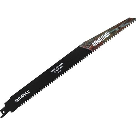 Faithfull 304mm Demolition Carbide Sabre Saw Blade - 6 TPI
