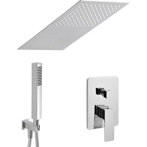 Set doccia incasso Kubo con soffione a muro 25x52 cm e kit doccia (1/5)
