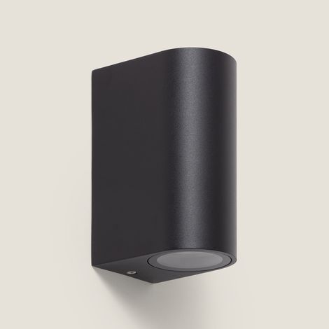 Applique da Parete per Esterni Alluminio Doppia Luce Big Gala  Nero (1/5)