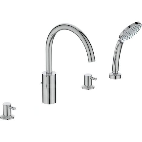 Ideal Standard CeraLine - Robinetterie pour montage sur bord de baignoire, installation 4 trous, chrome BC198AA (1/2)