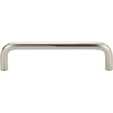 Maniglia di design per mobili, interasse fori 160 mm, per cucina, bagno, mensole, lega di alluminio, argento, 2 pezzi (1/5)