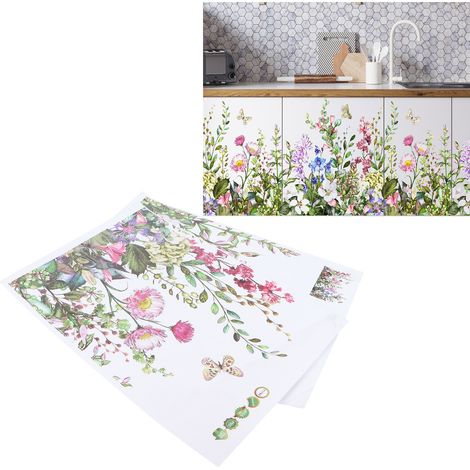 Selbstgemachte Wandaufkleber, Pflanzen- und Blumenmotive, Wanddekorationen für Schlaf- und Wohnzimmer (1/5)