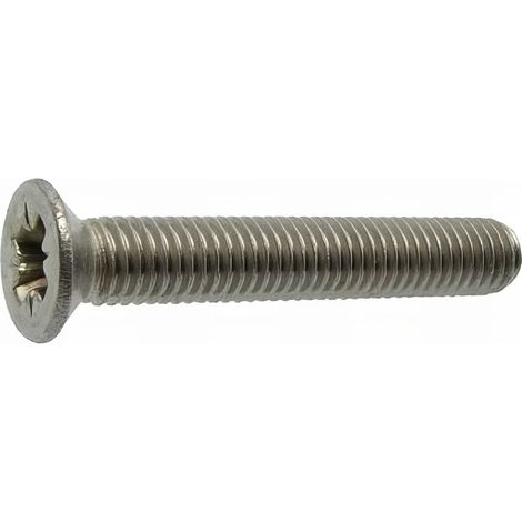 10 Vis métaux tête fraisée pozidriv DIN965 A4 - diamètre 6 mm - Longueur 60 mm mm - Diamètre 6 mm