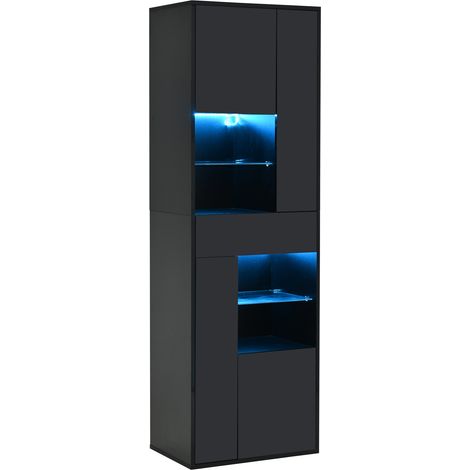 CAIziUne vitrine mesurant 5538170 cm, avec un tiroir et quatre placards. (1/5)