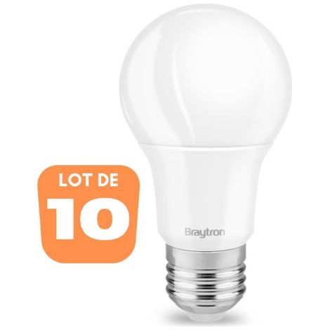 Lot de 10 ampoules LED E27 dimmables A60 10W E27 4000K (1/5)