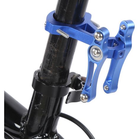 Adaptateur porte-bidon en alliage d'aluminium pour guidon de vélo de route (bleu) (1/5)