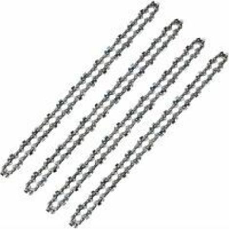Chaîne de tronçonneuse 52 Maillons, Pas de 3/8 LP, Jauge 050 (1,3mm) Faible Rebond (Low-Kickback), Lot de 4 Chaînes de Tronçonneuse 52 Entraineurs pour Guide-Chaîne de 14 (35 cm) (1/5)