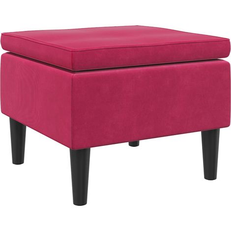 Tabouret avec pieds Tabouret de bar Chaise de bar - en bois Rouge bordeaux Velours BV967767 - BonneVie (1/5)