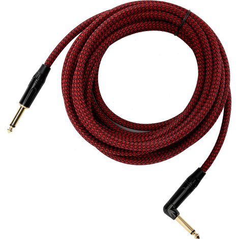 JORINDO 6M, 6,35 mm Gitarren-Audiokabel, E-Gitarrenverstärkerkabel, vergoldeter Stecker und schwarzer Mantel JD6217 (1/5)