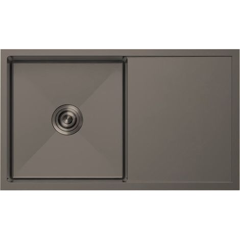 Fregadero Atenea Negro Pavonado 86x45 cm Bajo Encimera