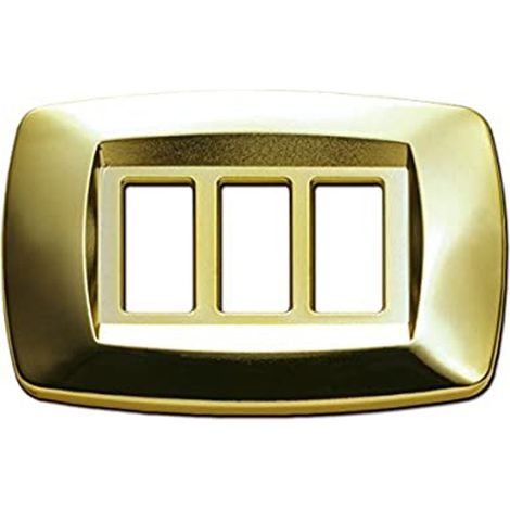 Placca modi' 3 moduli in ottone per serie 16000 Master MD213 (1/2)