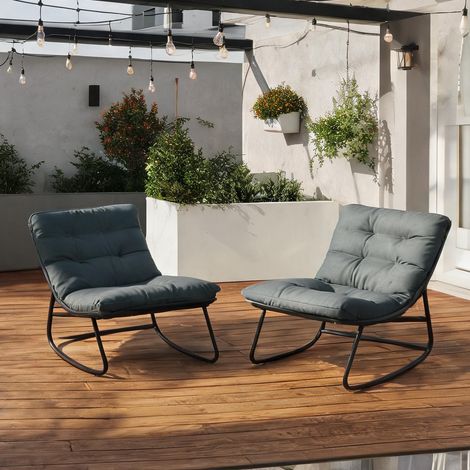 Fauteuil gris foncé en polyester 101 x 64 x 71 cm (1/5)