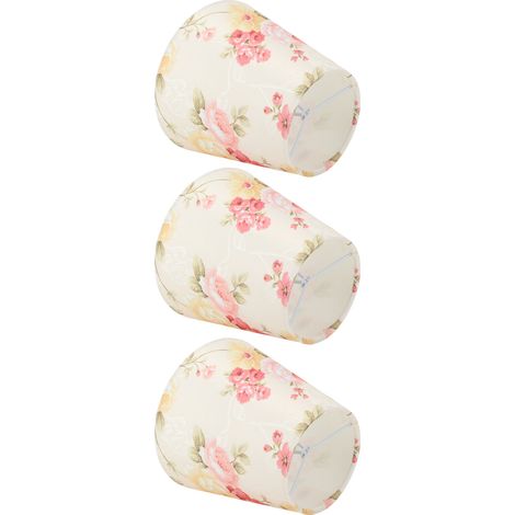 Abat-jour en tissu à motif floral, fixation par pince, pour lampe de table, lustre ou lampadaire. (1/5)