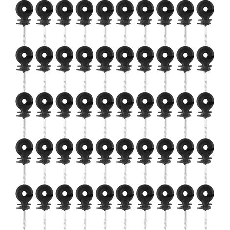 Annulaires 50 Pièces, Annulaires Noirs à Visser pour Accessoires de Poteau en Bois de Mandrin de Perceuse de Clôture de Prairie électrique (1/5)