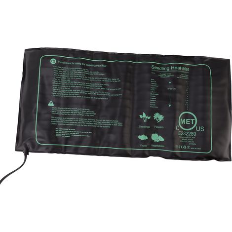 Tapis chauffant hydroponique étanche, prêt à l'emploi, pour une germination uniforme et facile à installer dans un jardin d'intérieur. Prise UE 220 V. (1/5)