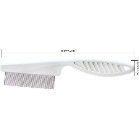 Peine antipulgas para perros y gatos – cepillo de aseo para eliminar el pelo suelto y muerto – mango ergonómico para pelo suelto y muerto – material: mango de plástico y cerdas de acero inoxidable, bl (1/5)