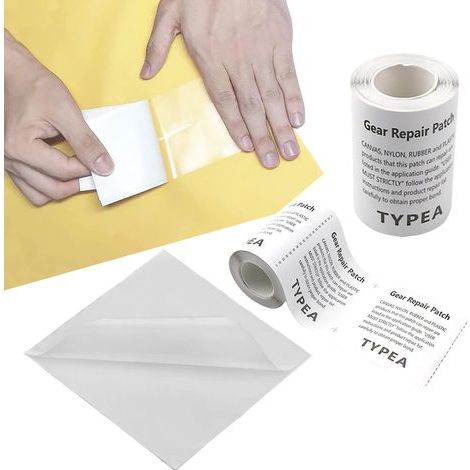Packung mit 1 Rolle transparenter Flicken – Selbstklebende Flicken, geeignet zur Reparatur von Schwimmbecken, Schlauchbooten, Planschbecken, Regenmänteln, Luftmatratzen und mehr (1/5)