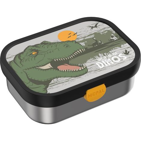 Mepal - Contenitore per il pranzo in acciaio inox Campus - Bento Box per bambini - Contenitore per il pranzo in acciaio inox per bambini con scomparti e forchetta - Meal Prep Box con chiusura a clip (1/5)